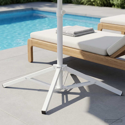 Parasol Stand White Steel for 25-32 mm Pole