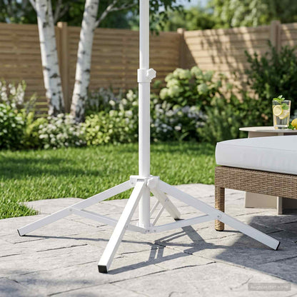 Parasol Stand White Steel for 25-32 mm Pole