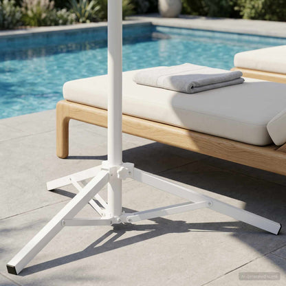 Parasol Stand White Steel for 25-32 mm Pole