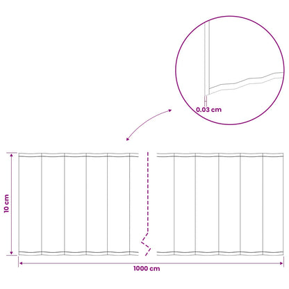 Lawn Edging 10 m x 10 cm Galvanised Steel Silver
