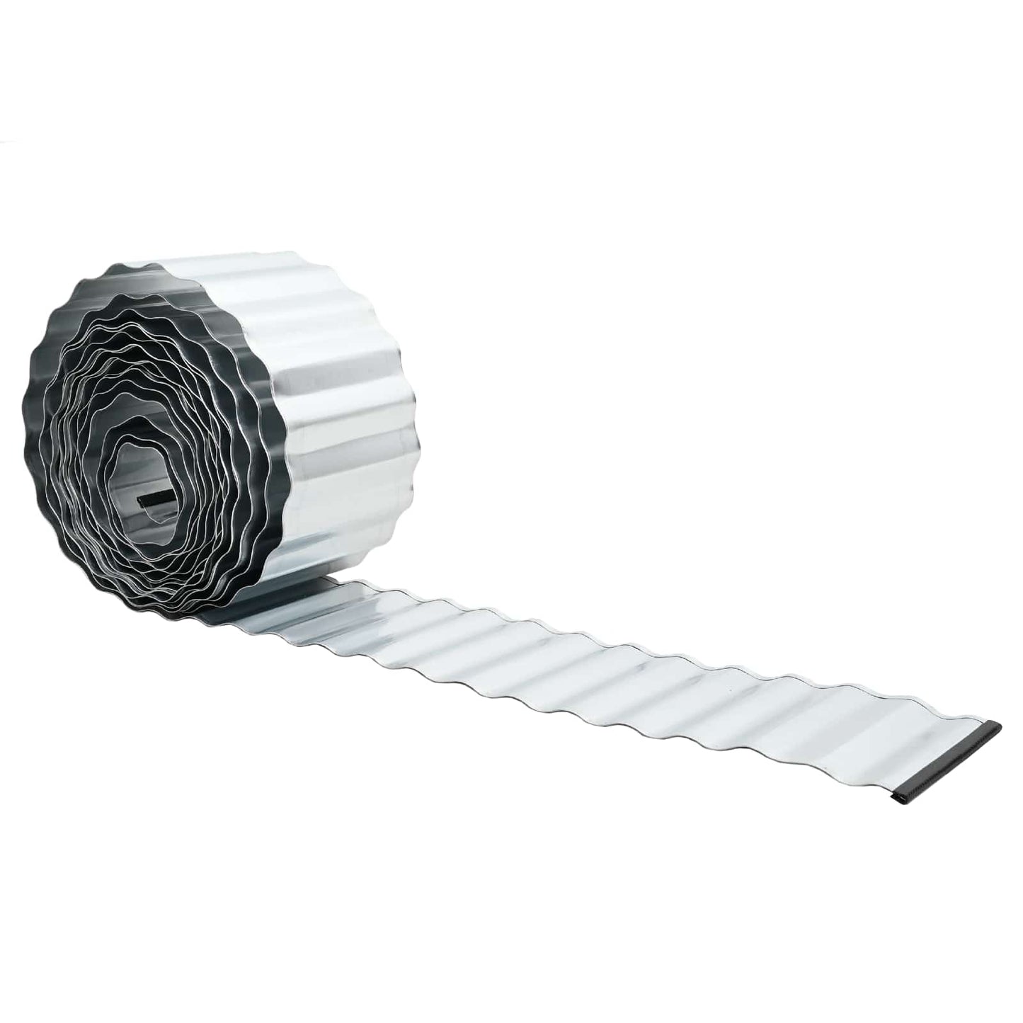 Lawn Edging 10 m x 30 cm Galvanised Steel Silver