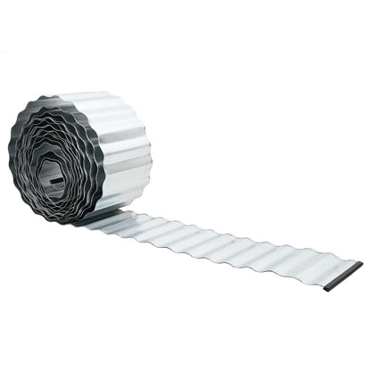 Lawn Edging 10 m x 30 cm Galvanised Steel Silver