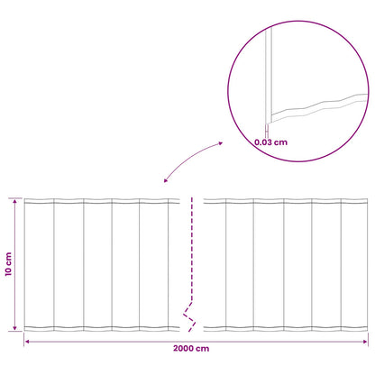 Lawn Edging 20 m x 10 cm Galvanised Steel Silver