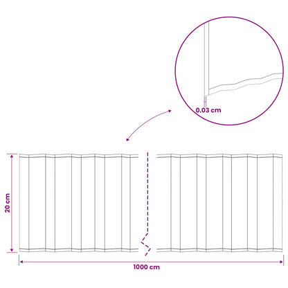 Lawn Edging 10 m x 20 cm Galvanised Steel Silver