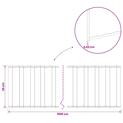 Lawn Edging 10 m x 25 cm Galvanised Steel Silver