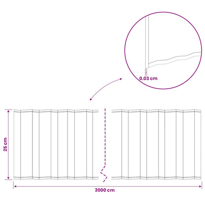 Lawn Edging 20 m x 25 cm Galvanised Steel Silver