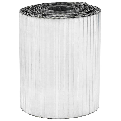 Lawn Edging 10 m x 20 cm Galvanised Steel Silver