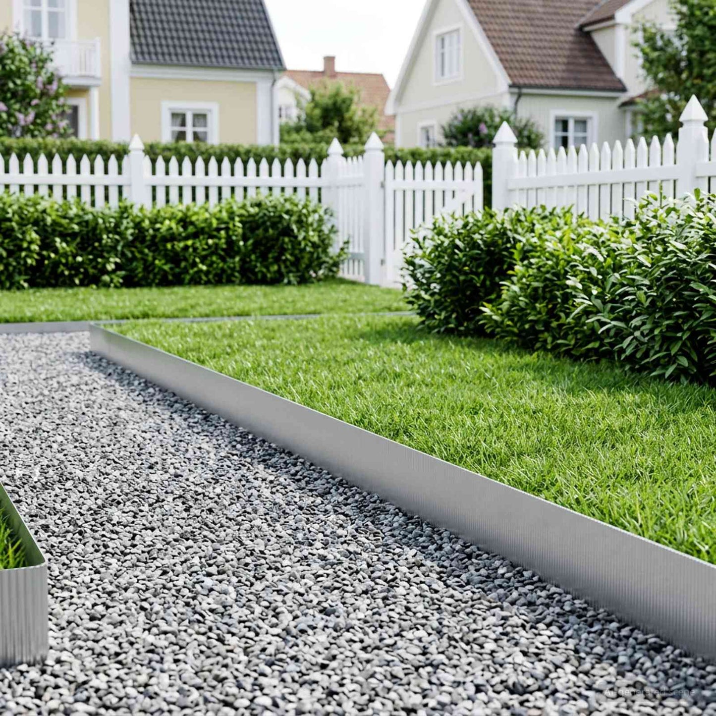 Lawn Edging 10 m x 25 cm Galvanised Steel Silver
