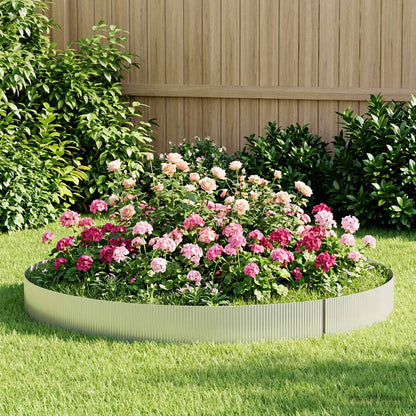 Lawn Edging 10 m x 25 cm Galvanised Steel Silver