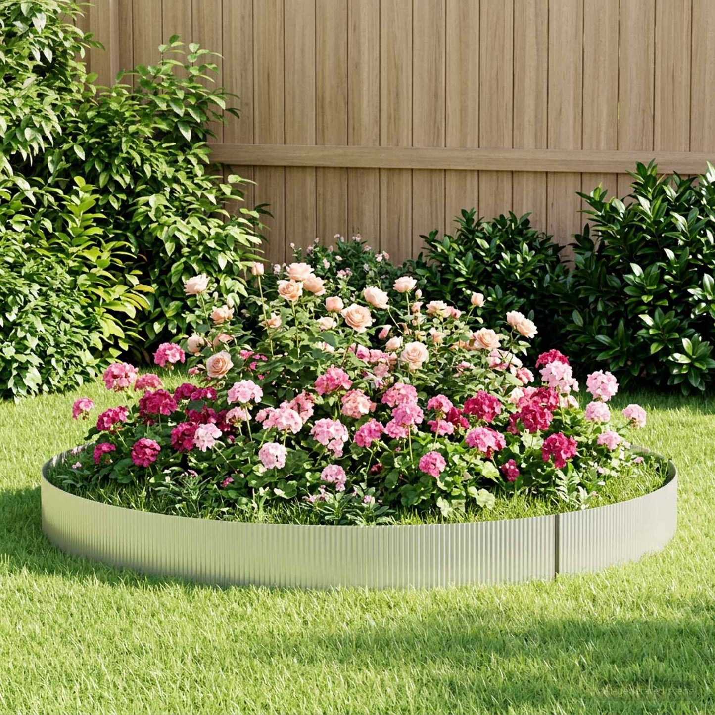 Lawn Edging 20 m x 20 cm Galvanised Steel Silver