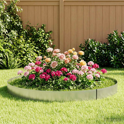 Lawn Edging 10 m x 10 cm Galvanised Steel Silver