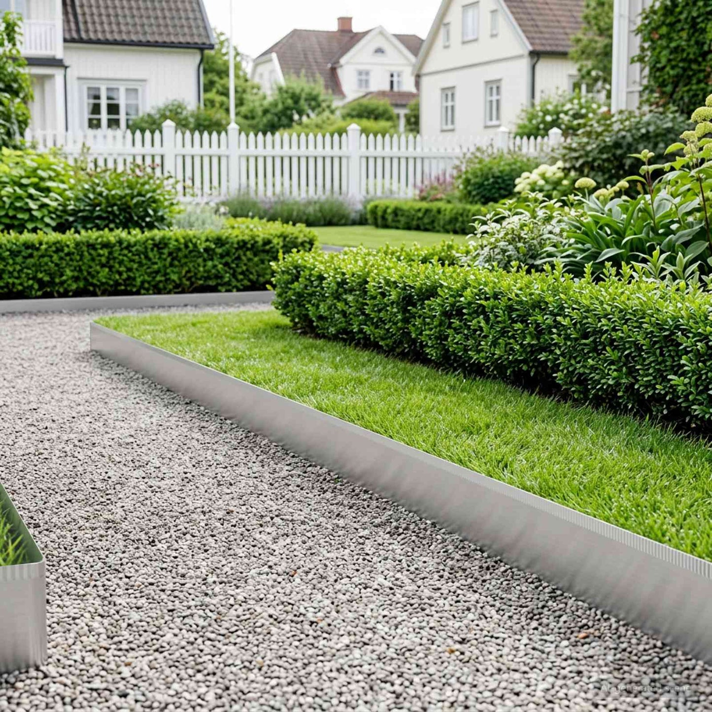 Lawn Edging 10 m x 25 cm Galvanised Steel Silver