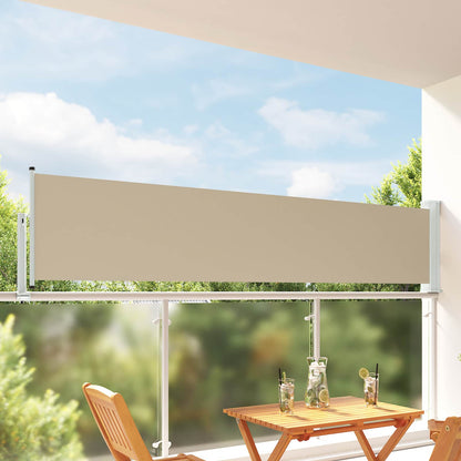 Side Awning 80 x 300 cm 100% polyester iron steel Rectangular