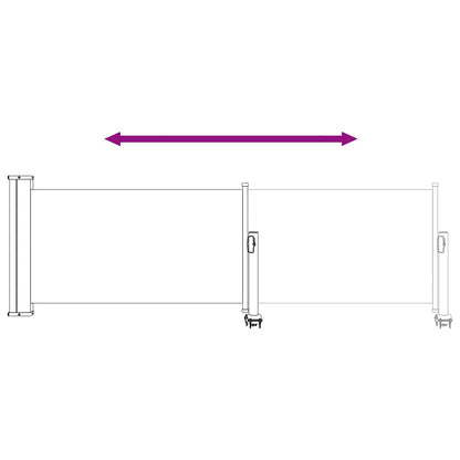 Side Awning 100 x 300 cm 100% polyester iron steel Rectangular