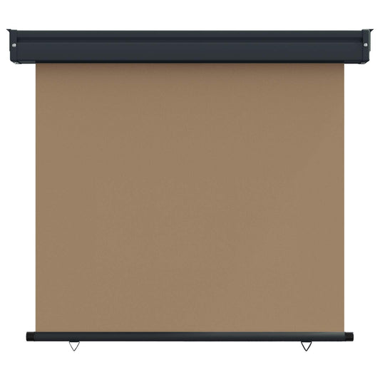 Balcony Side Awning 80 x 250 cm 100% polyester iron steel Taupe