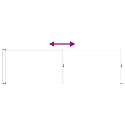 Retractable Side Awning 120 x 300 cm Polyester Rectangular