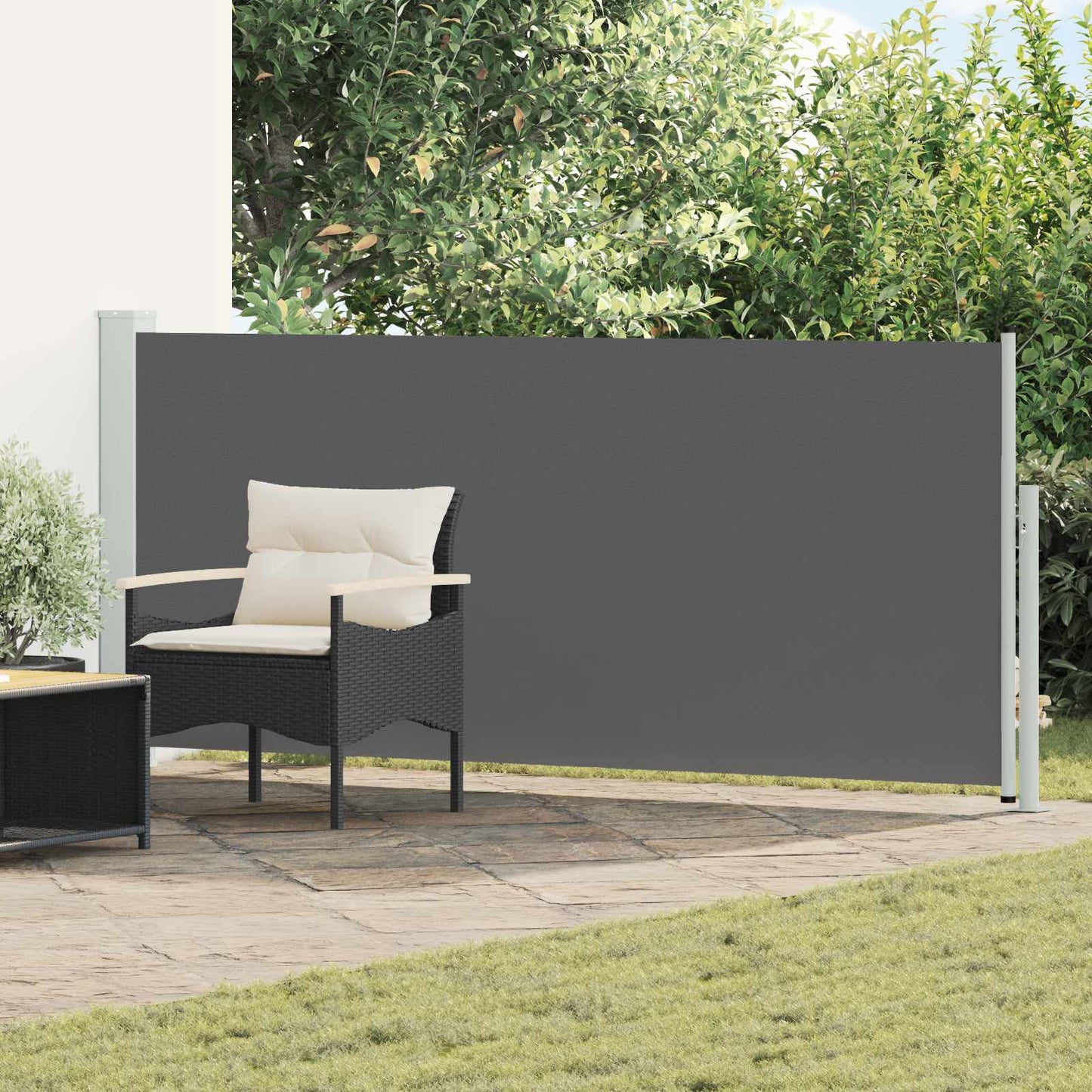 Retractable Side Awning 120 x 300 cm Polyester Rectangular