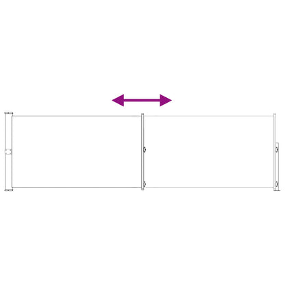 Retractable Side Awning 140 x 300 cm 100% polyester iron steel