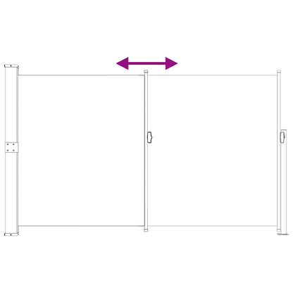 Retractable Side Awning 180 x 300 cm Polyester Rectangular