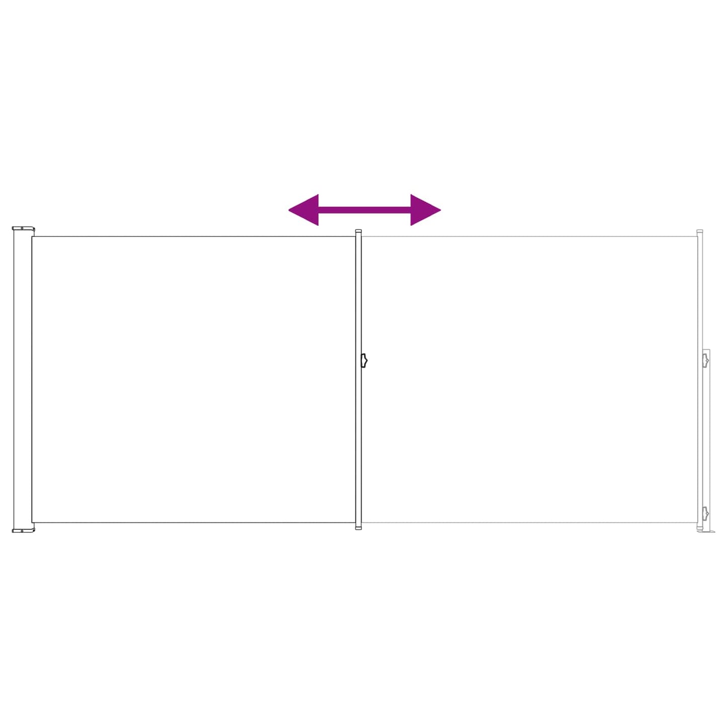 Retractable Side Awning 200 x 300 cm 100% polyester iron steel