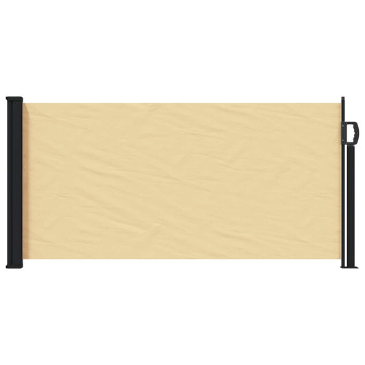 Retractable Side Awning 300 x 100 cm Polyester Rectangular Sand