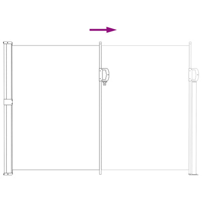 Retractable Side Awning 117 x 300 cm Polyester Rectangular Sand