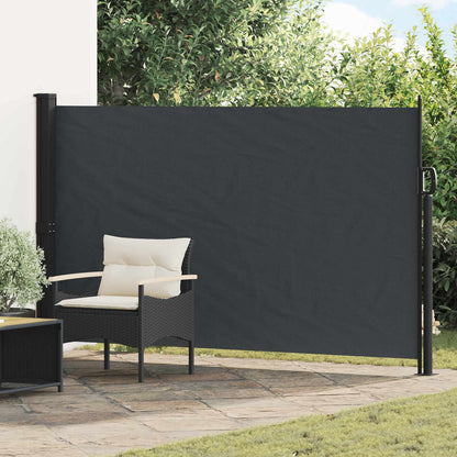 Retractable Side Awning Black 300 x 170 cm Polyester