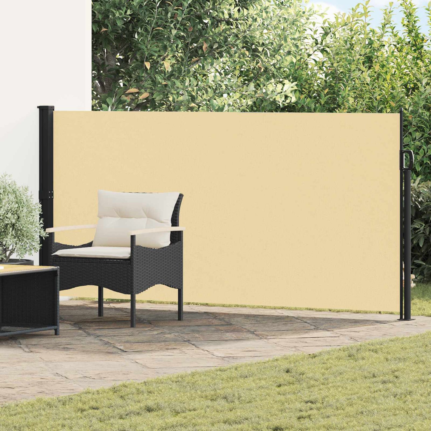 Retractable Side Awning Sand 300 x 170 cm Polyester