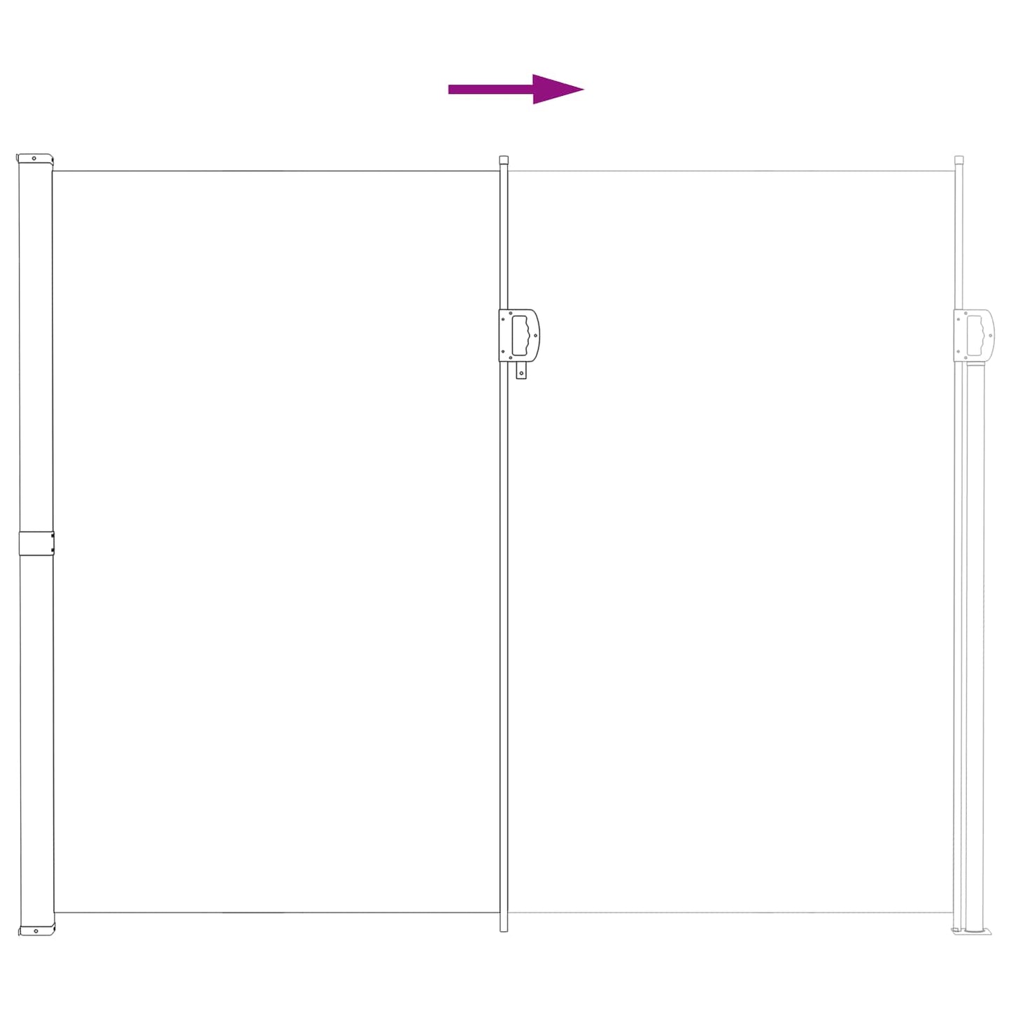 Retractable Side Awning Sand 300 x 220 cm Polyester