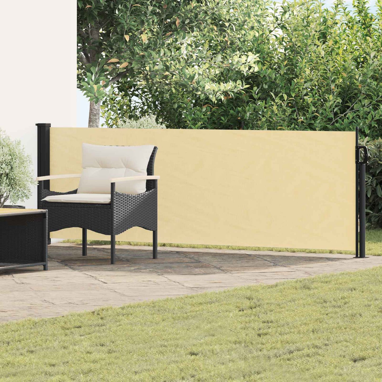 Retractable Side Awning Sand 500 x 100 cm Polyester