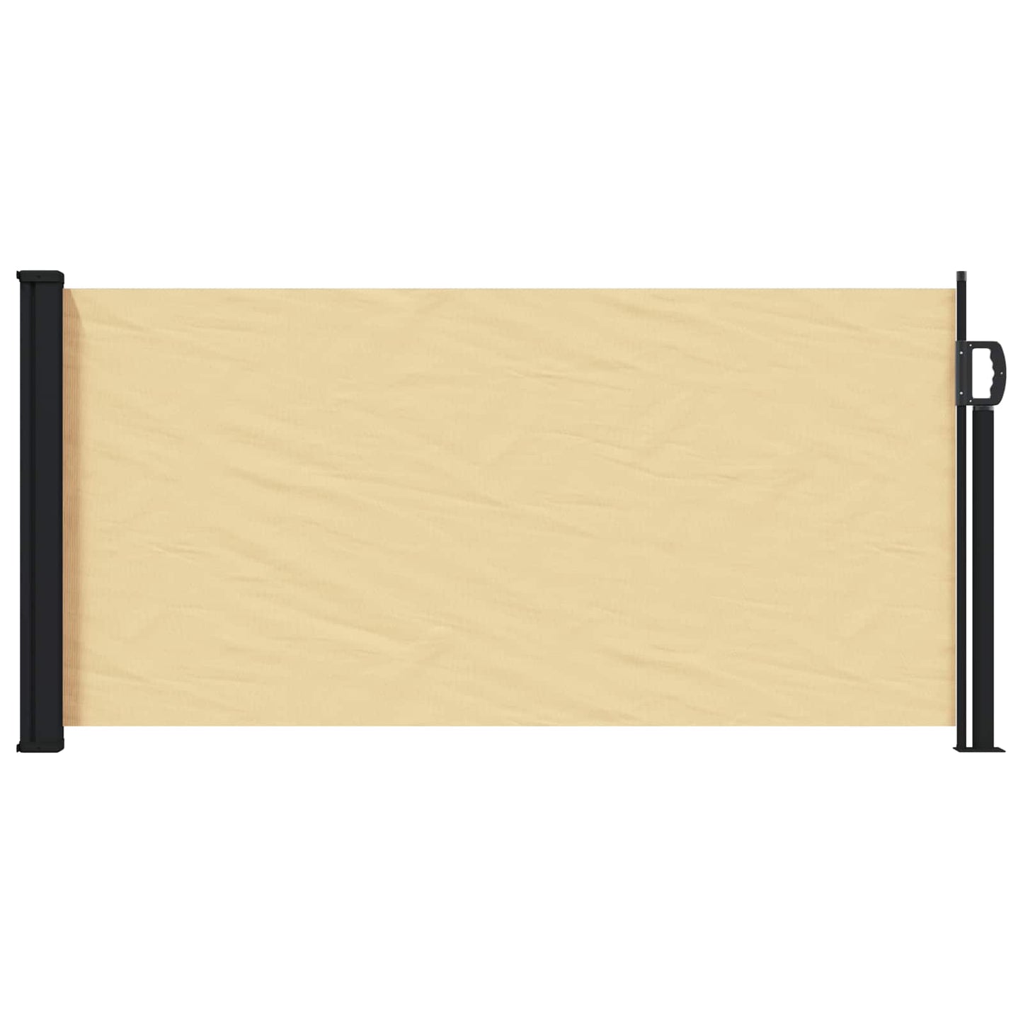 Retractable Side Awning Sand 500 x 100 cm Polyester