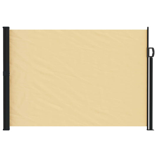 Retractable Side Awning 500 x 120 cm Polyester Rectangular Sand