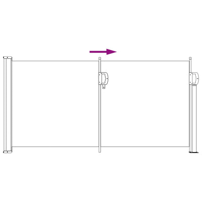 Retractable Side Awning 300 x 100 cm Polyester Rectangular Grey