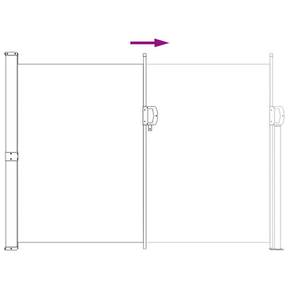Retractable Side Awning 120 x 300 cm 100% polyester iron steel