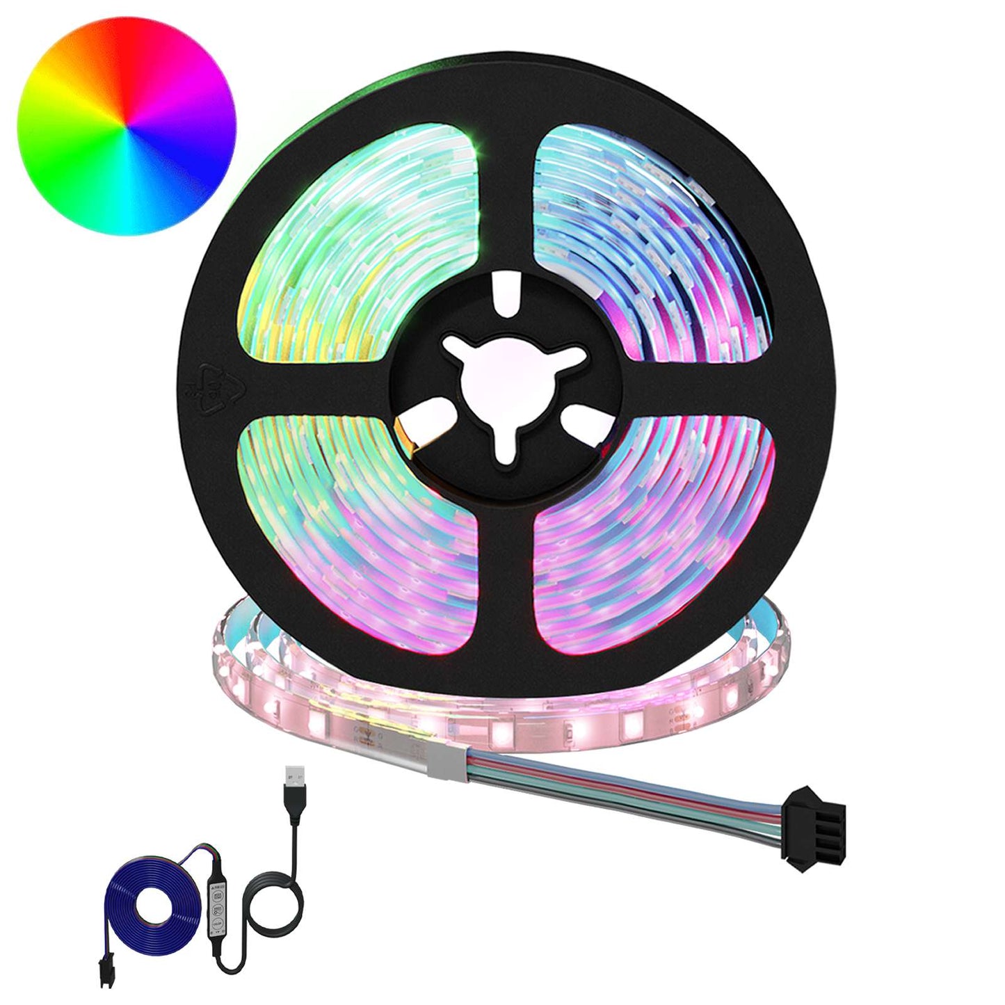 LED Strip 2 pcs Black and Transparent 3000 mm