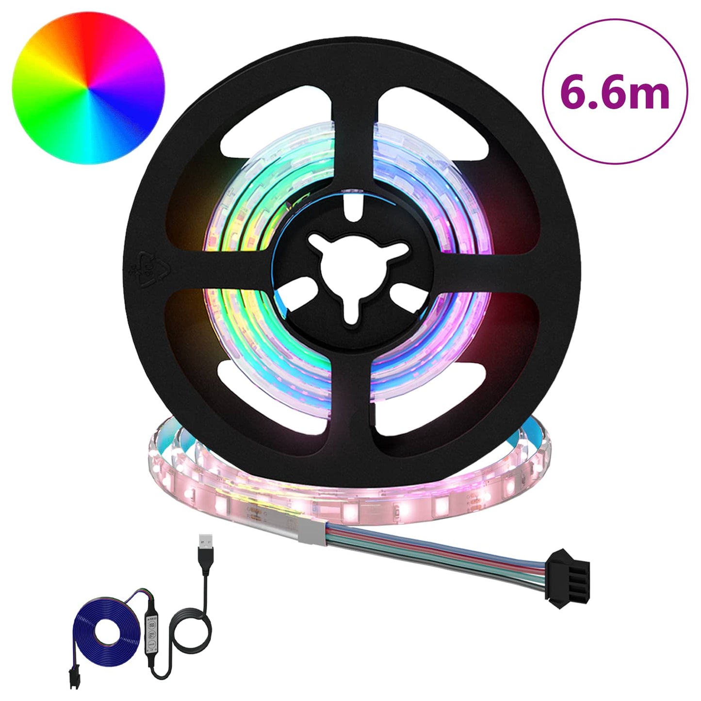LED Strip 12 pcs Black and Transparent 550 mm