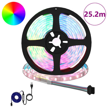 LED Strip 12 pcs Black and Transparent 2100 mm