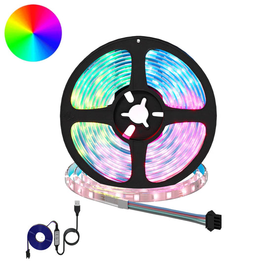 LED Strip 2 pcs Black and Transparent Copper and Plastic