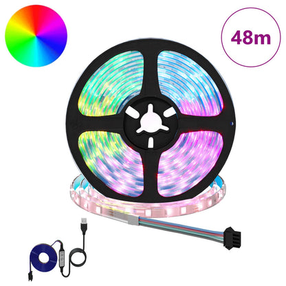 LED Strip 12 pcs Black and Transparent 4000 mm