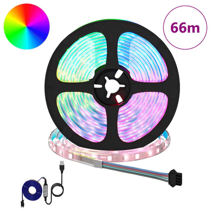 LED Strip 12 pcs Black and Transparent 5500 mm