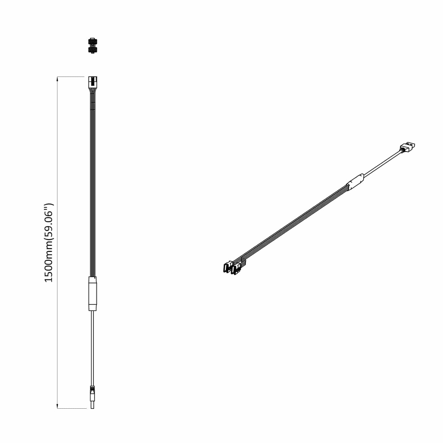 LED Strip 12 pcs Black and Multicolour 1745 mm