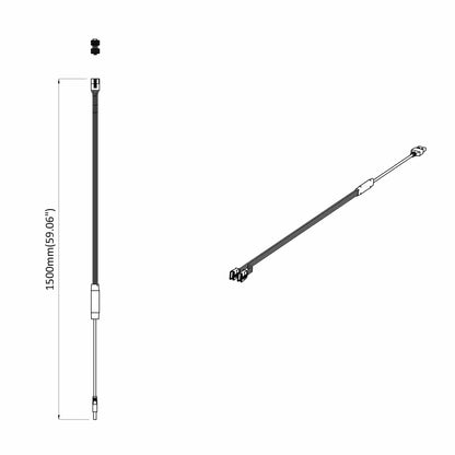 LED Strip 12 pcs Black and Multicolour 1745 mm