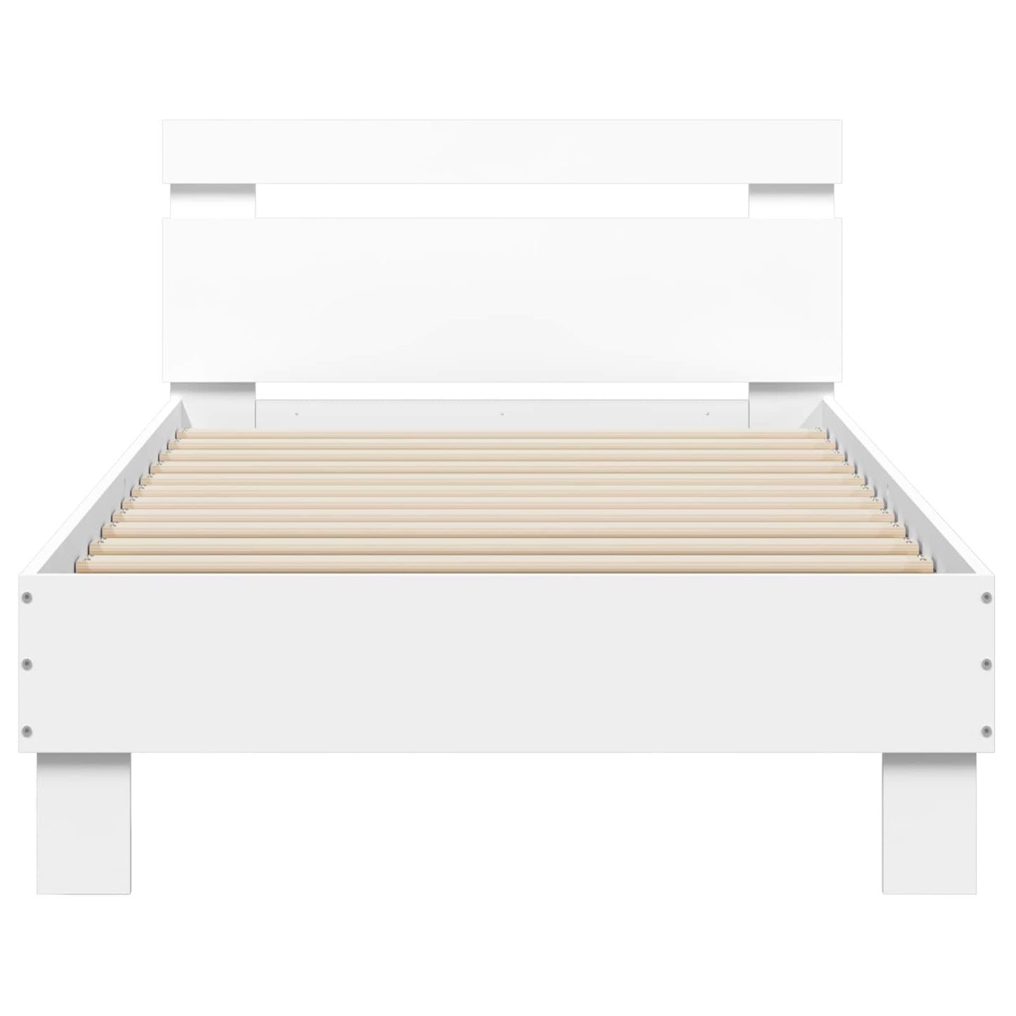 Bed Frame with LED White 80 x 200 cm Engineered Wood