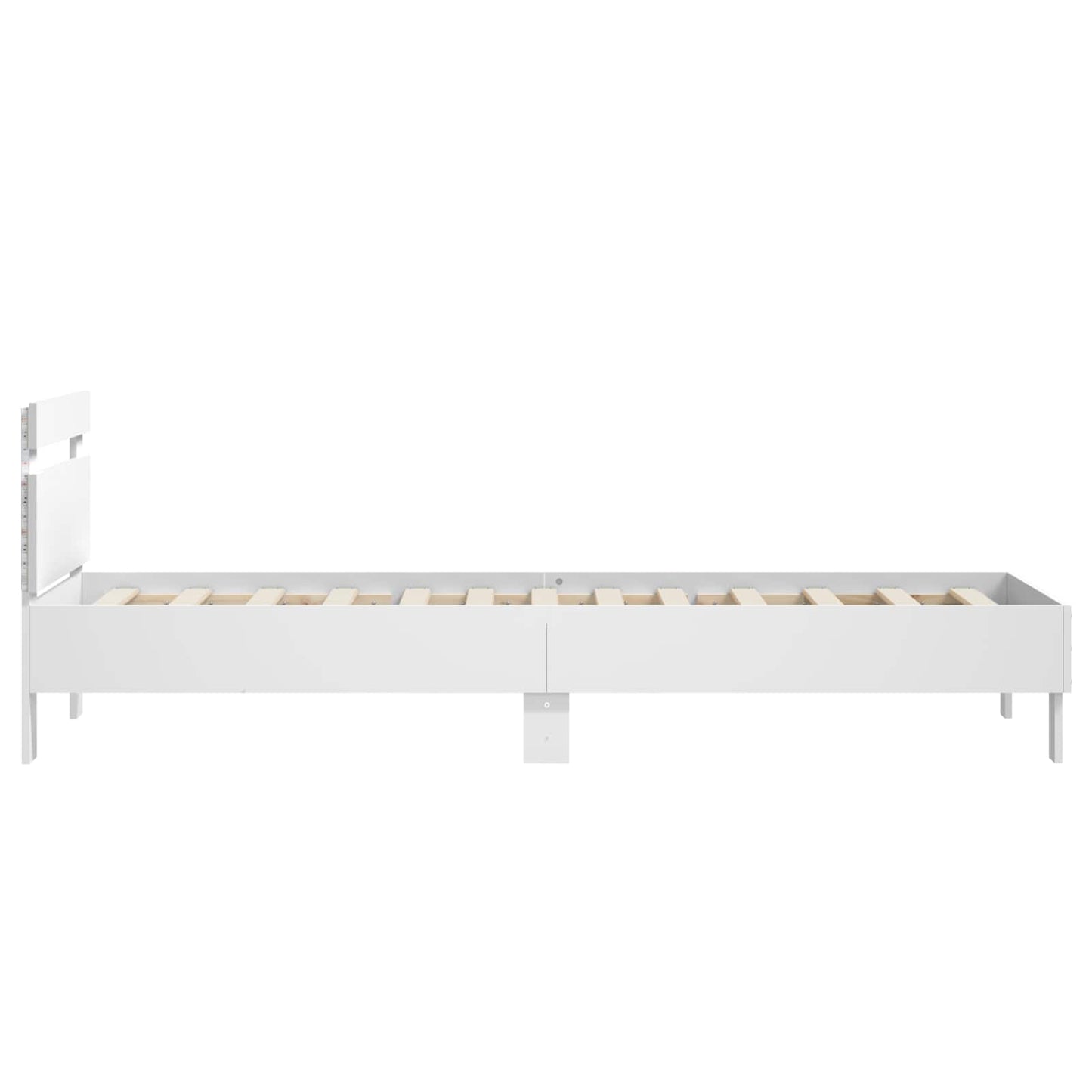 Bed Frame with LED White 80 x 200 cm Engineered Wood