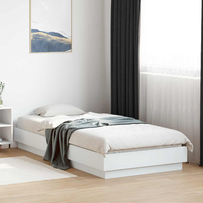 Bed Frame with LED White 80 x 200 cm Engineered Wood