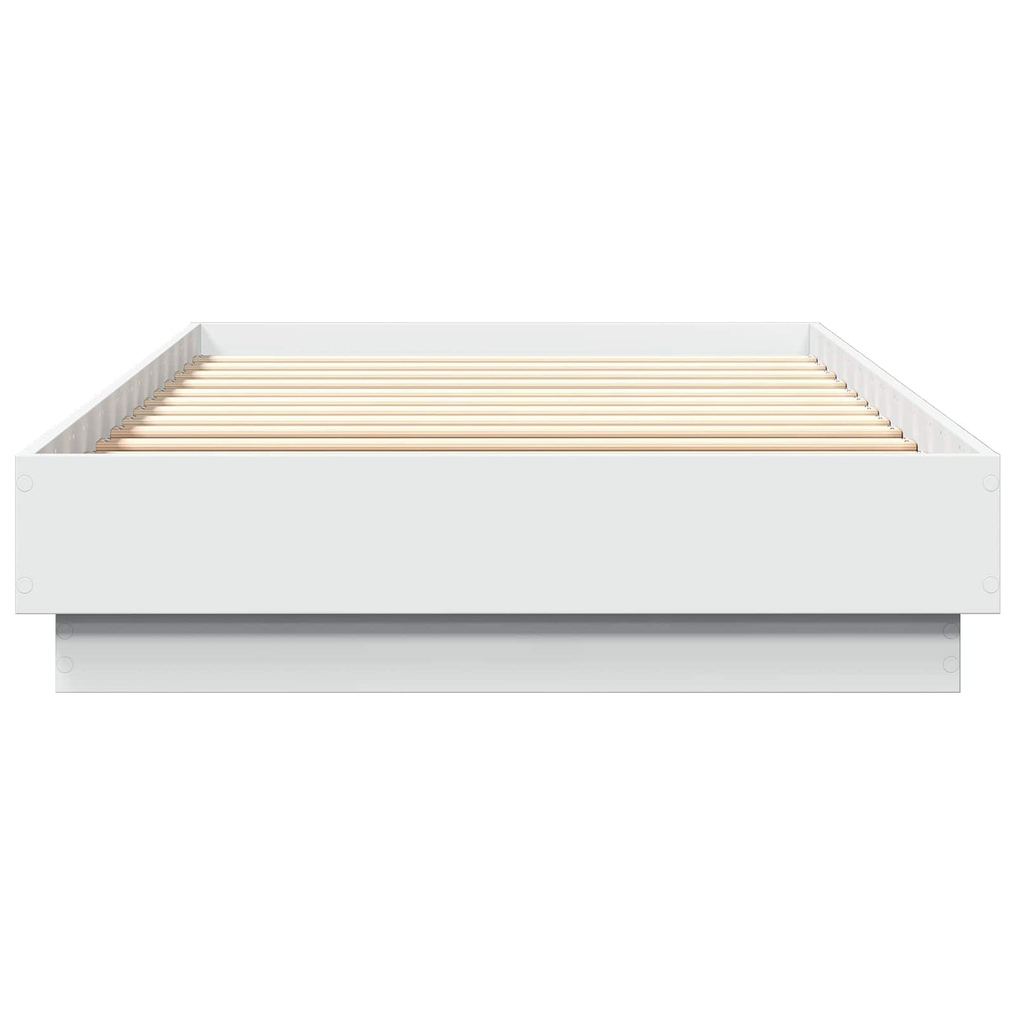 Bed Frame with LED White 80 x 200 cm Engineered Wood