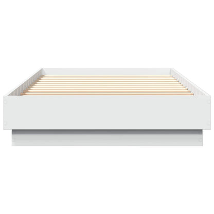 Bed Frame with LED White 80 x 200 cm Engineered Wood