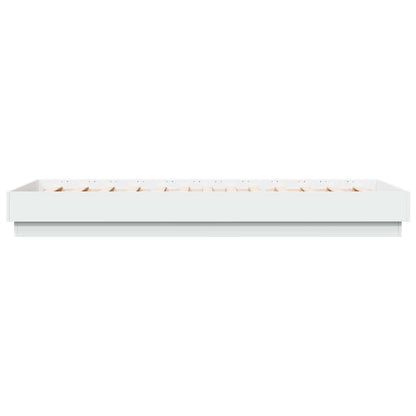 Bed Frame with LED White 80 x 200 cm Engineered Wood