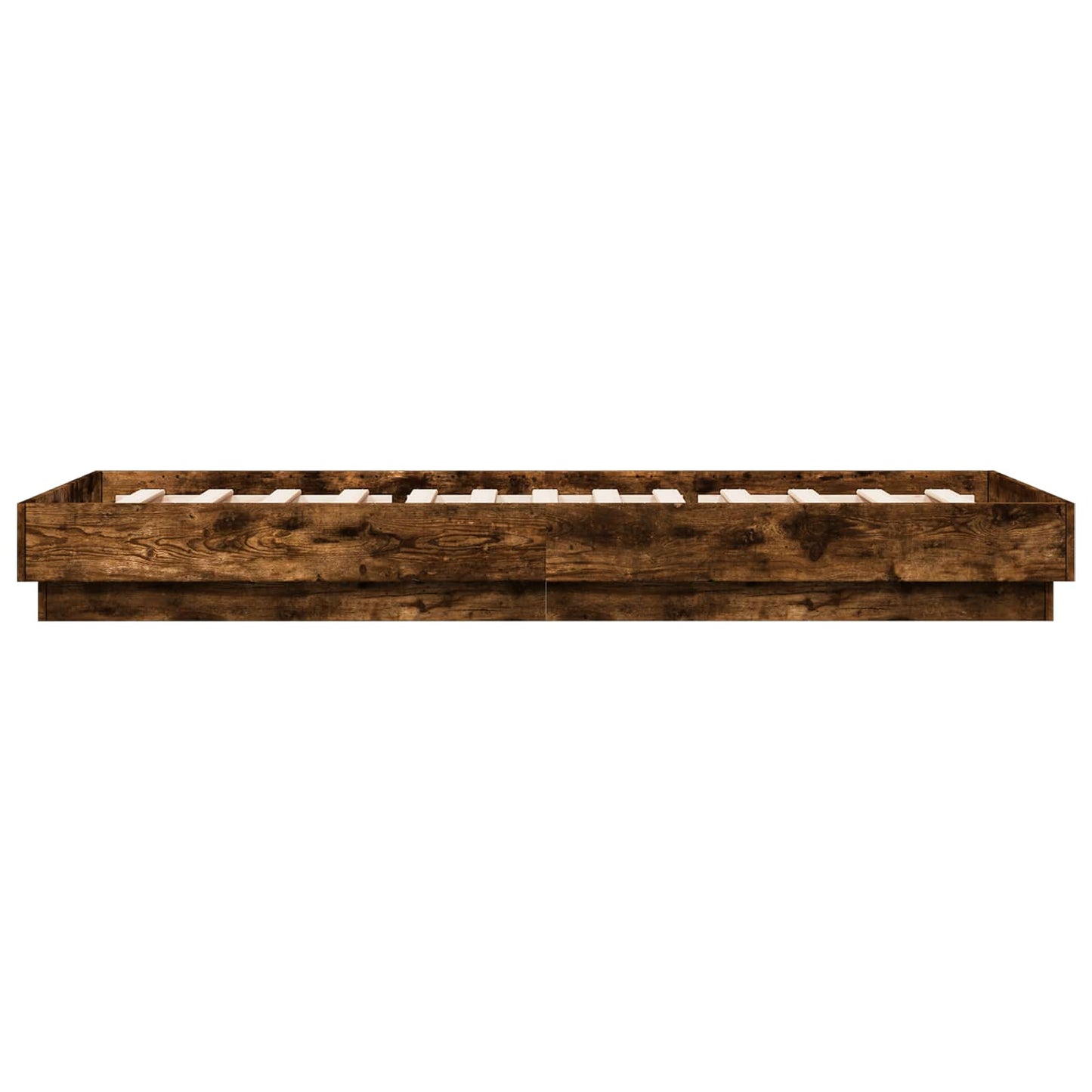 Bed Frame with LED Smoked Oak 80 x 200 cm Engineered Wood