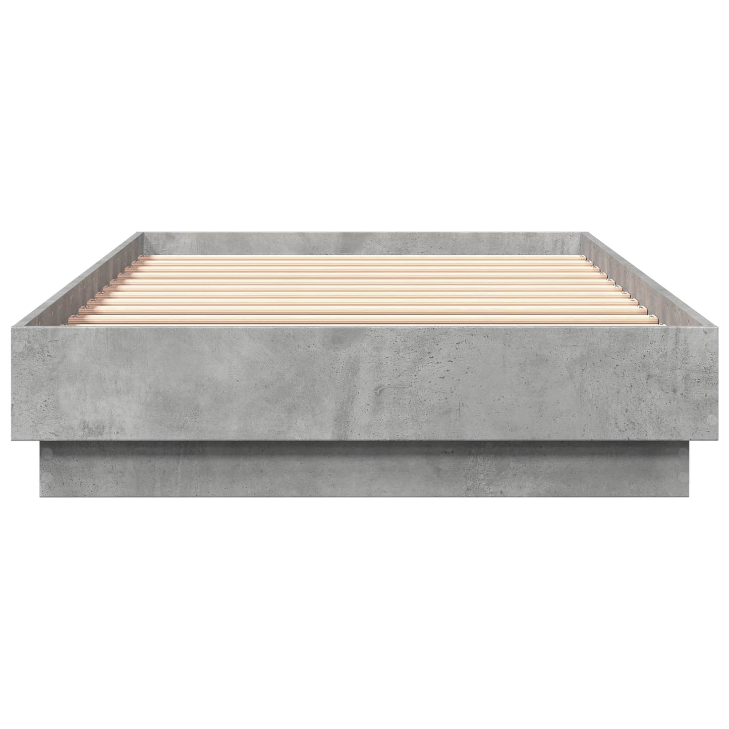 Bed Frame with LED Concrete Grey 80 x 200 cm Engineered Wood